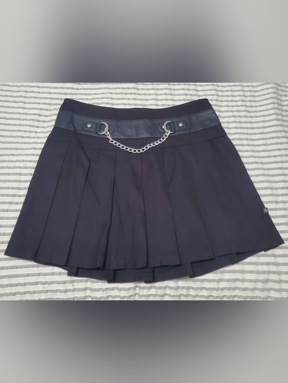 Royal Bones Black Pleated Skirt